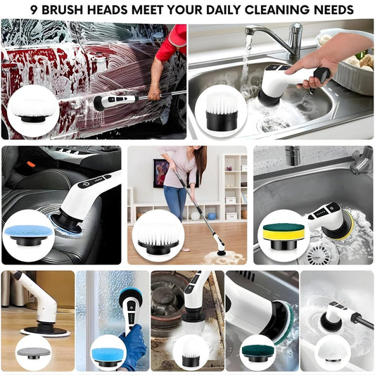 Electric spin scrubber
