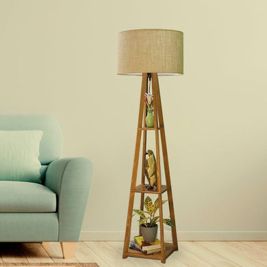 wooden floor lamp