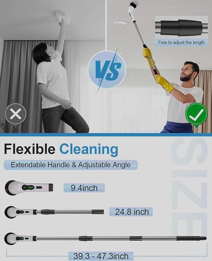 Electric spin scrubber