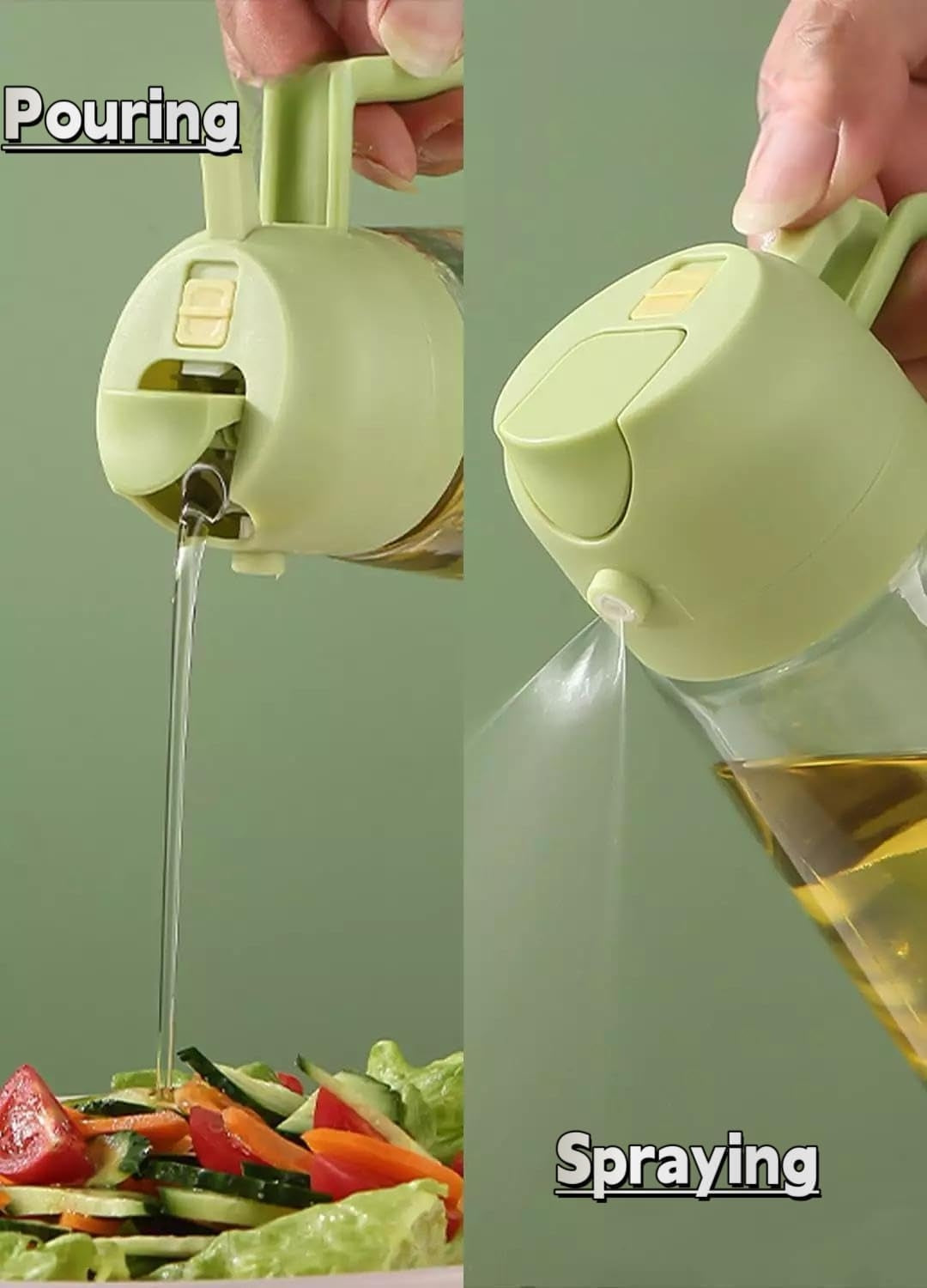 2 in 1 oil sprayer & dispenser bottle