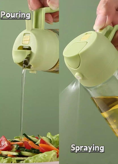 2 in 1 oil sprayer & dispenser bottle