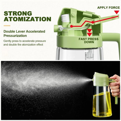 2 in 1 oil sprayer & dispenser bottle