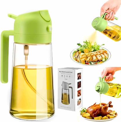 2 in 1 oil sprayer & dispenser bottle