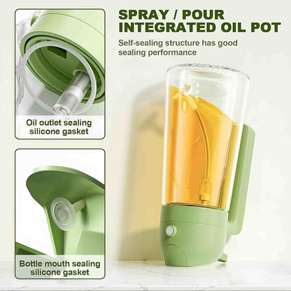 2 in 1 oil sprayer & dispenser bottle
