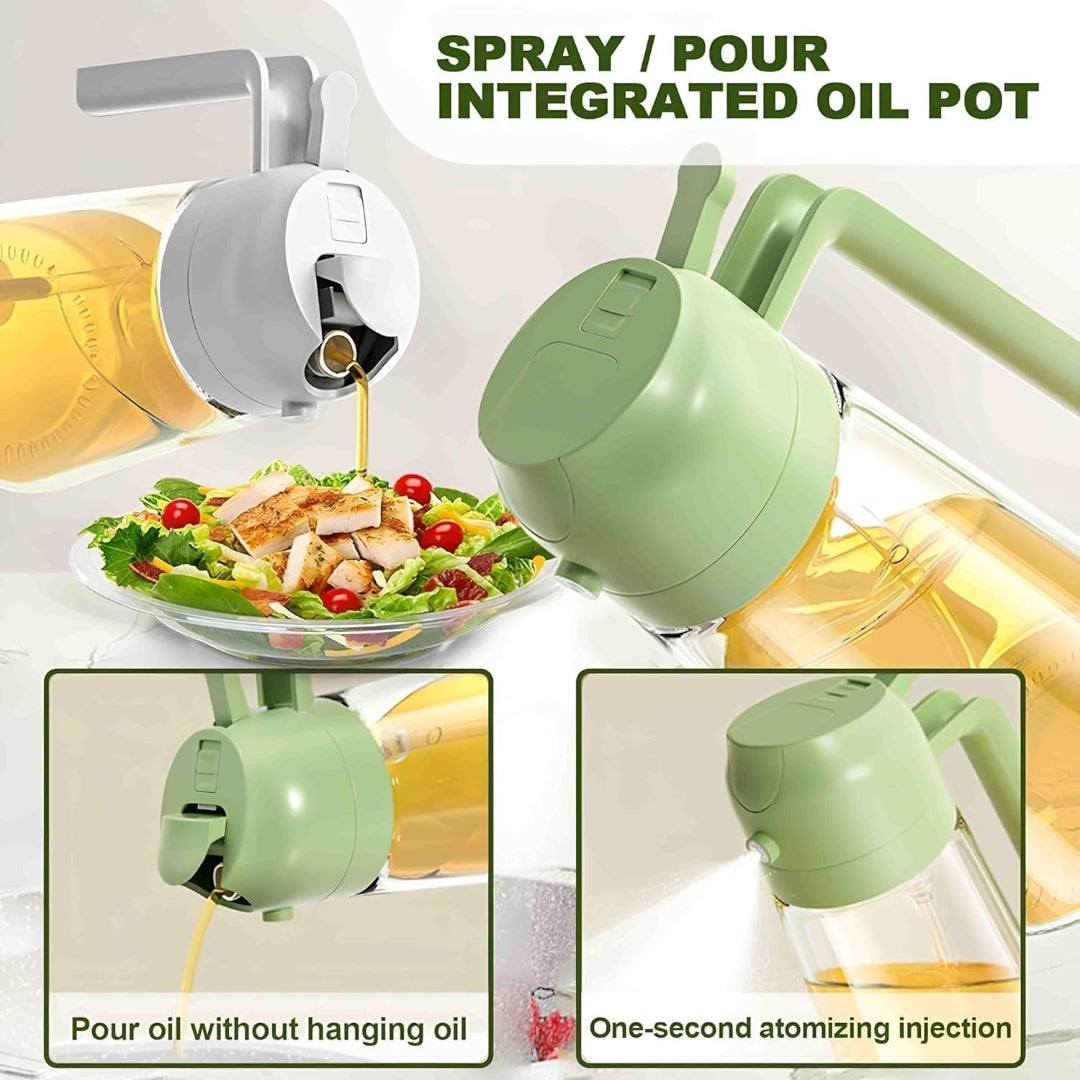 2 in 1 oil sprayer & dispenser bottle