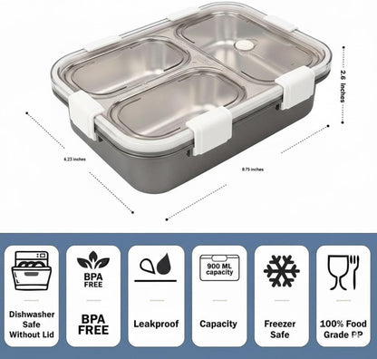 3 compartment kids lunch box