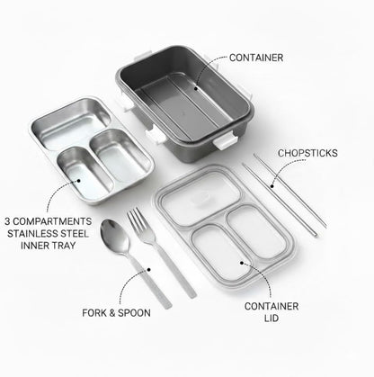 3 compartment kids lunch box
