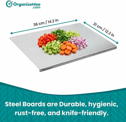 Stainless steel chopping board