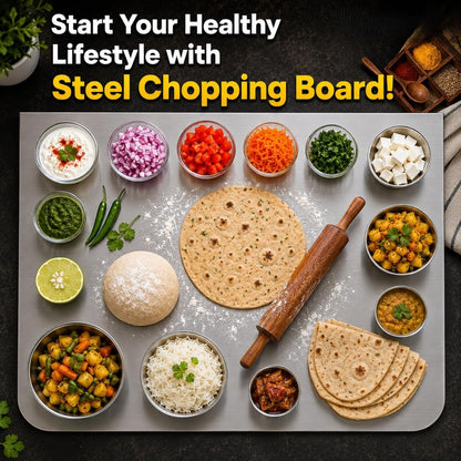 Stainless steel chopping board