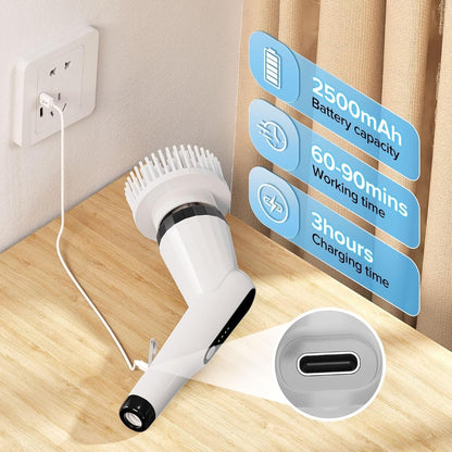 Electric spin scrubber
