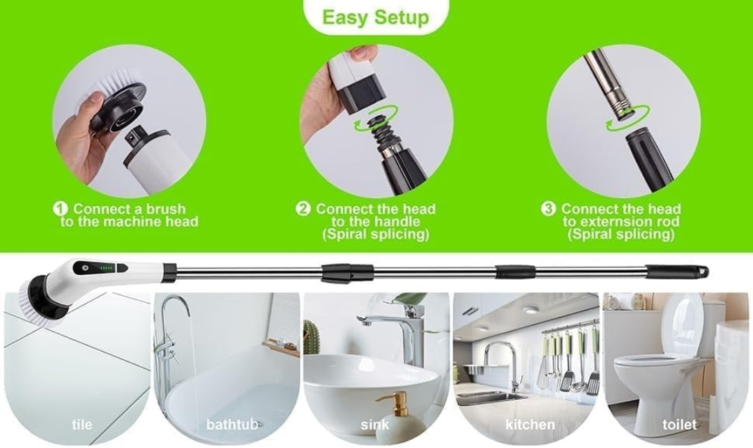 Electric spin scrubber