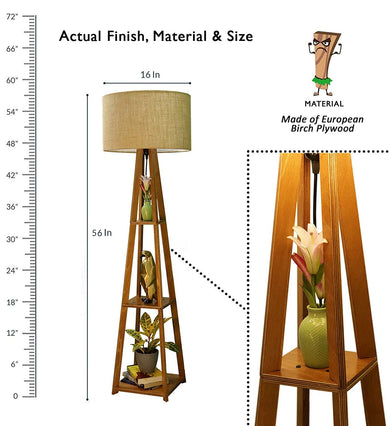 wooden floor lamp