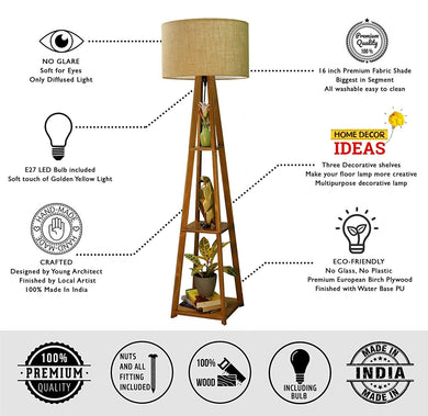 wooden floor lamp
