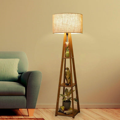 wooden floor lamp