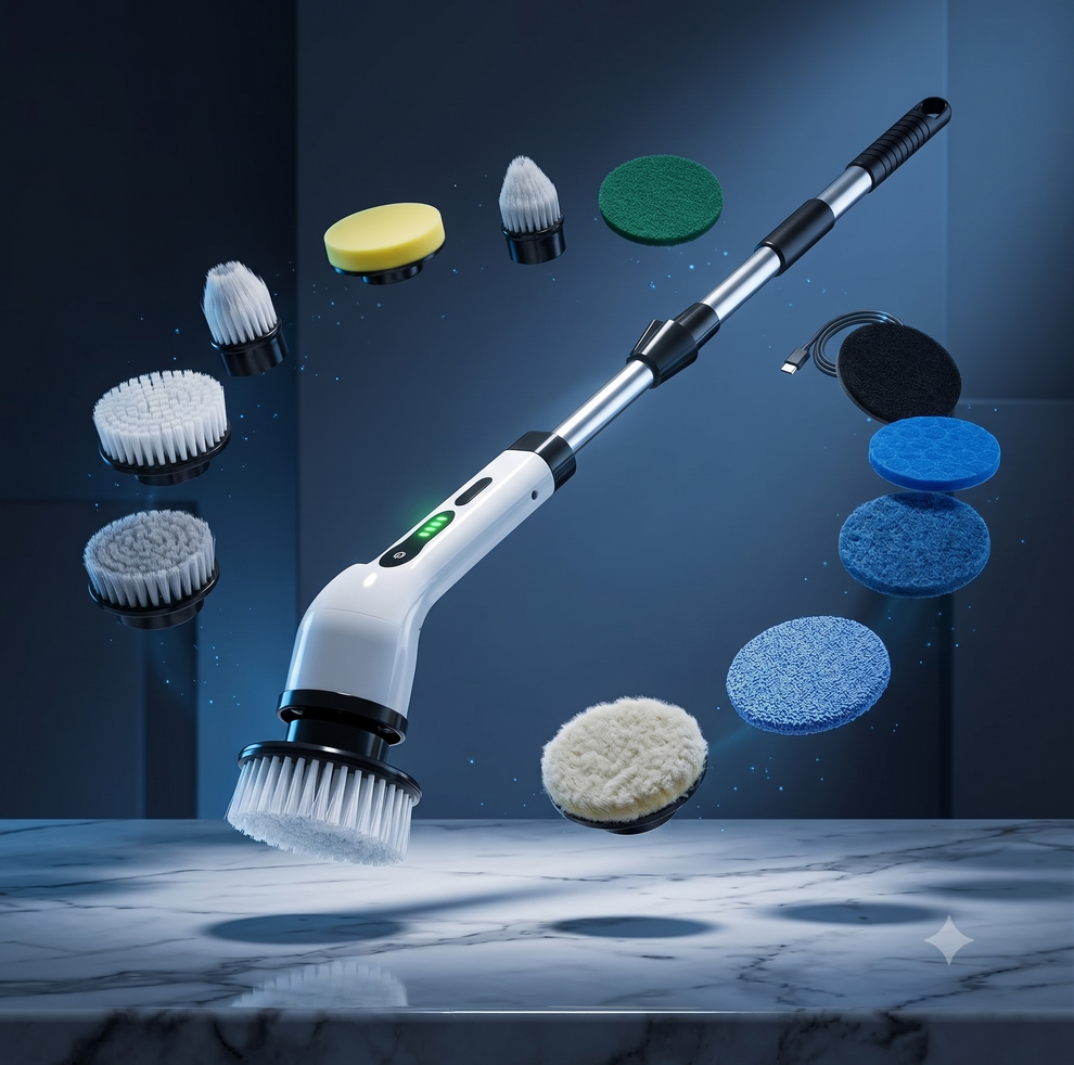Electric spin scrubber