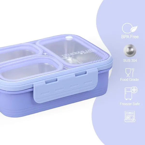 3 compartment kids lunch box